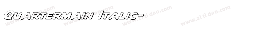 Quartermain Italic字体转换